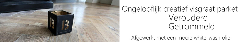 Een enkel gerookte houten vloer kan heel moi met een witte olie afgewerkt worden.